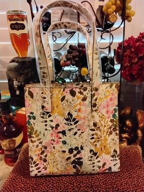 Ted Baker Floral Print Tote Bag - Pink, Yellow, Green, Black, Cream